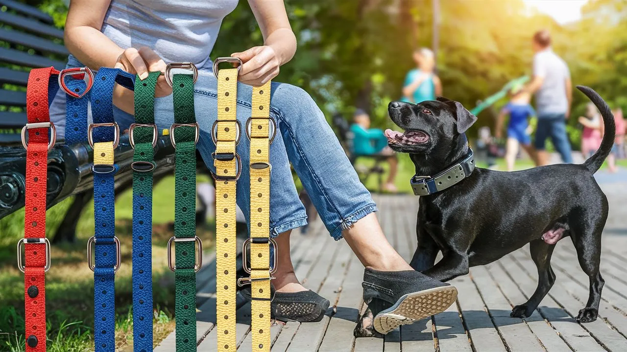 choosing the_Ideal_Collar for black dog